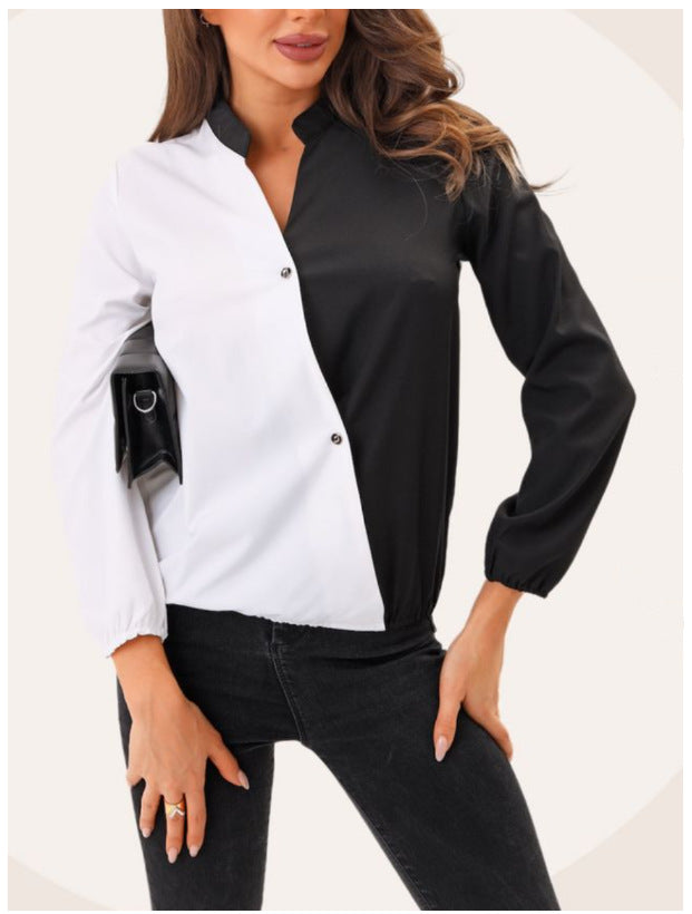 Damen Bluse Asymmetrisch Farbenfroh Trendy