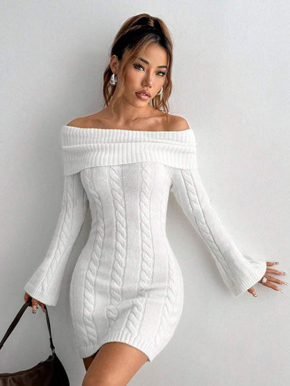 Damenkleid Figurbetont Elegant V-Ausschnitt