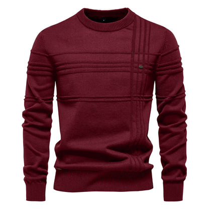 Herren Strickpullover Modern Struktur Design Komfort Passform