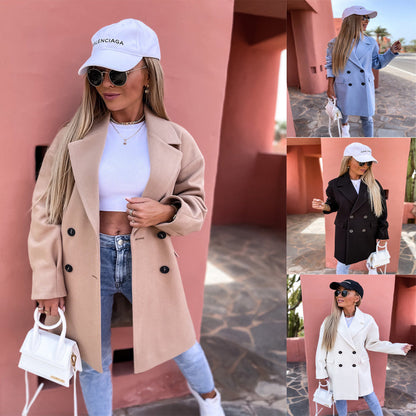 Damen Oversize Blazer Elegant Zeitlos Chic - IdealeKleiden