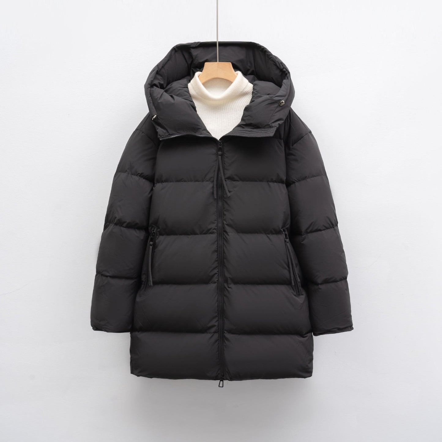 Damen Winterjacke Oversized Kapuze Modern Stil