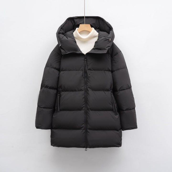 Damen Winterjacke Oversized Kapuze Modern Stil