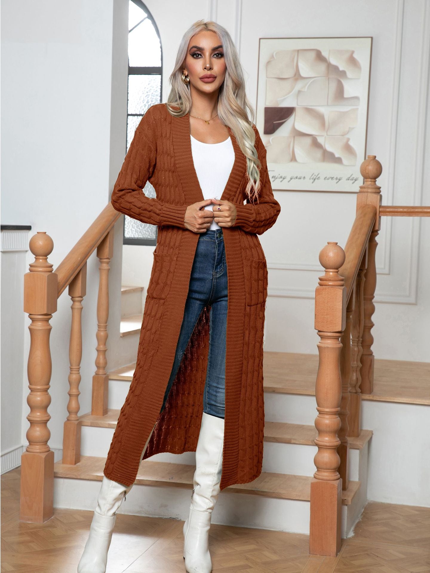 Damen Strickjacke mit Noppen Optimal für den Alltag