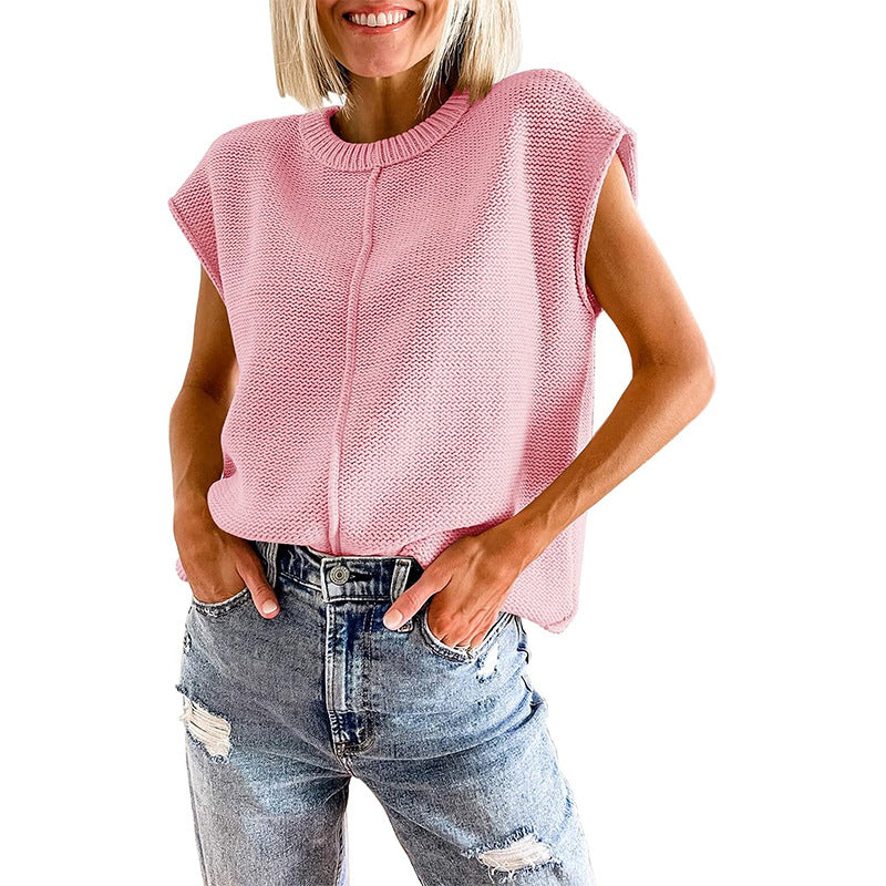 Damen Stricktop Elegant Oben
