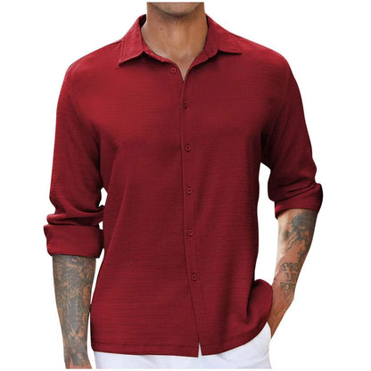 Herren Langarmhemd Elegantes Design