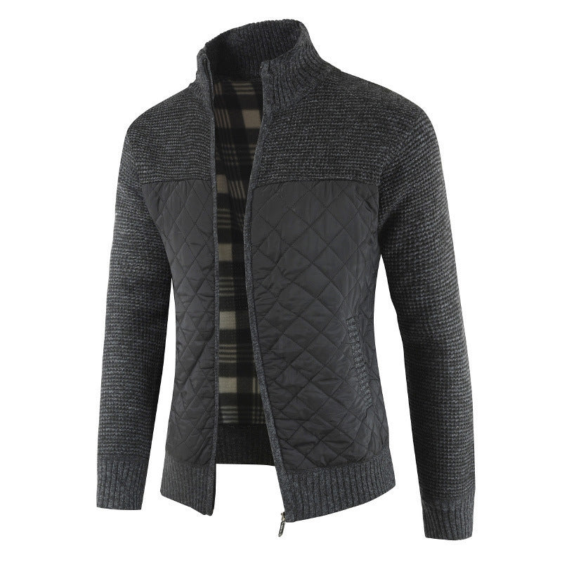 Herren Hybridjacke Modern Strukturiert