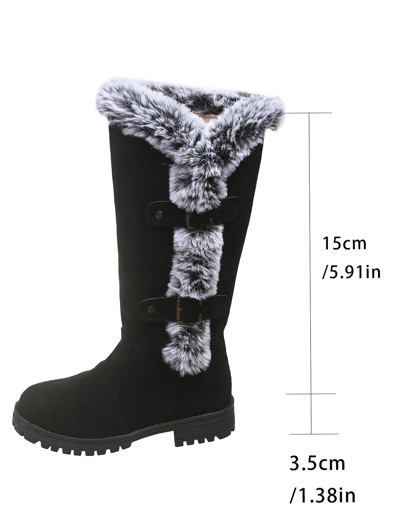 Damen Winterstiefel Kuschelig Kunstfell Rutschfest