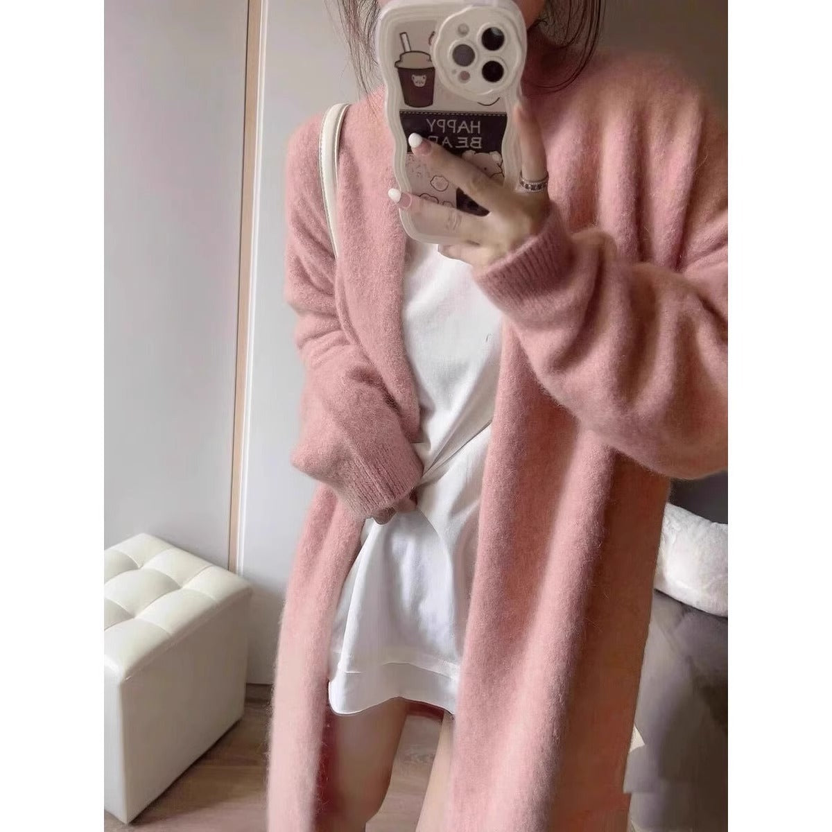 Damen Strickjacke Oversized Weich