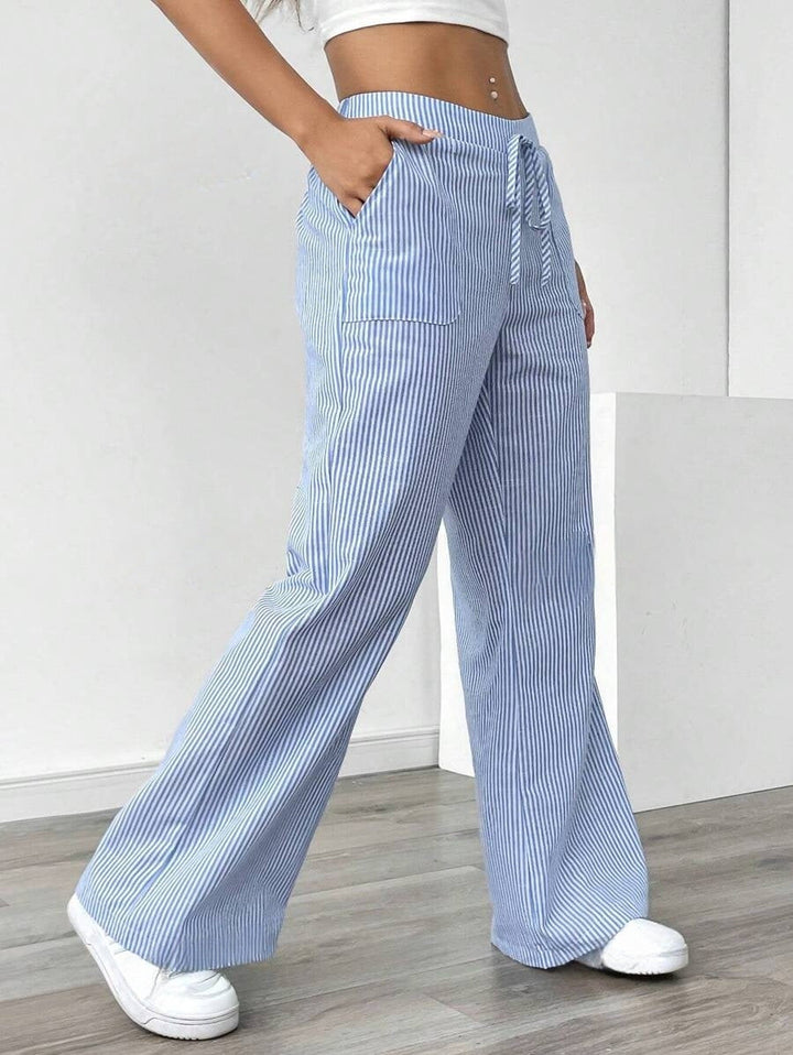Damen Jogginghose Bequem Mit Gürtel und Taschen