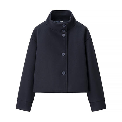 Damen Kurzjacke Elegant Stehkragen Modern