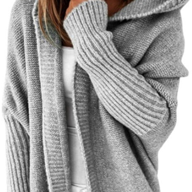 Damen Strickpullover Lässig Offen Vorne