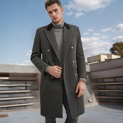 Herren Wollmantel Slim Fit Elegant