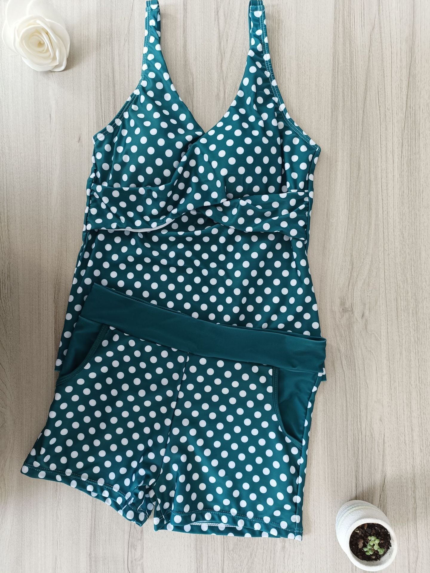 Damen Tankini Badeanzug Figurformend