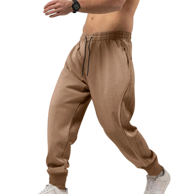 Herren Sport Sweatpants Elastisch Mit Reißverschlusstaschen