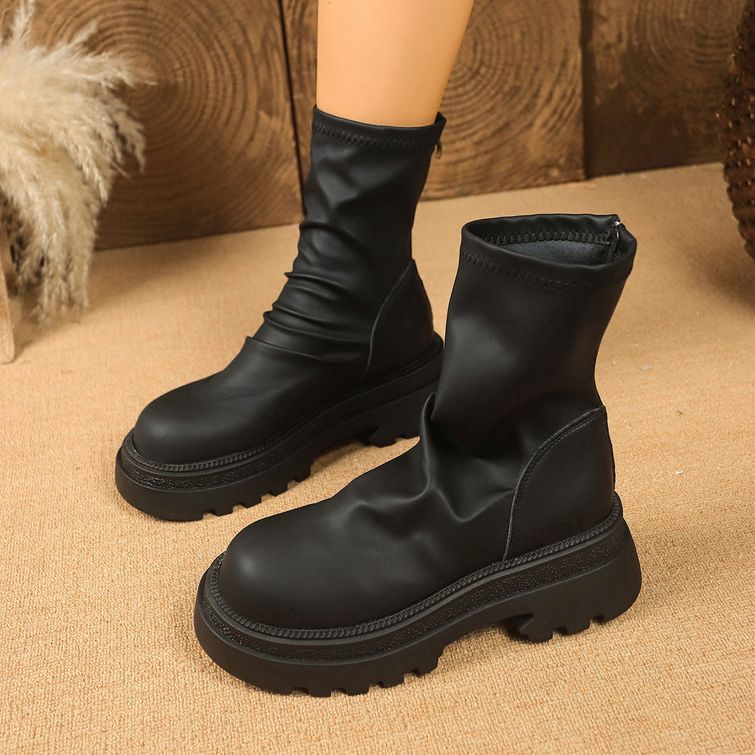 Damen Stiefeletten Winter Gefüttert Robust