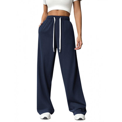 Damen Freizeithose Bequem Elastisch Weites Bein