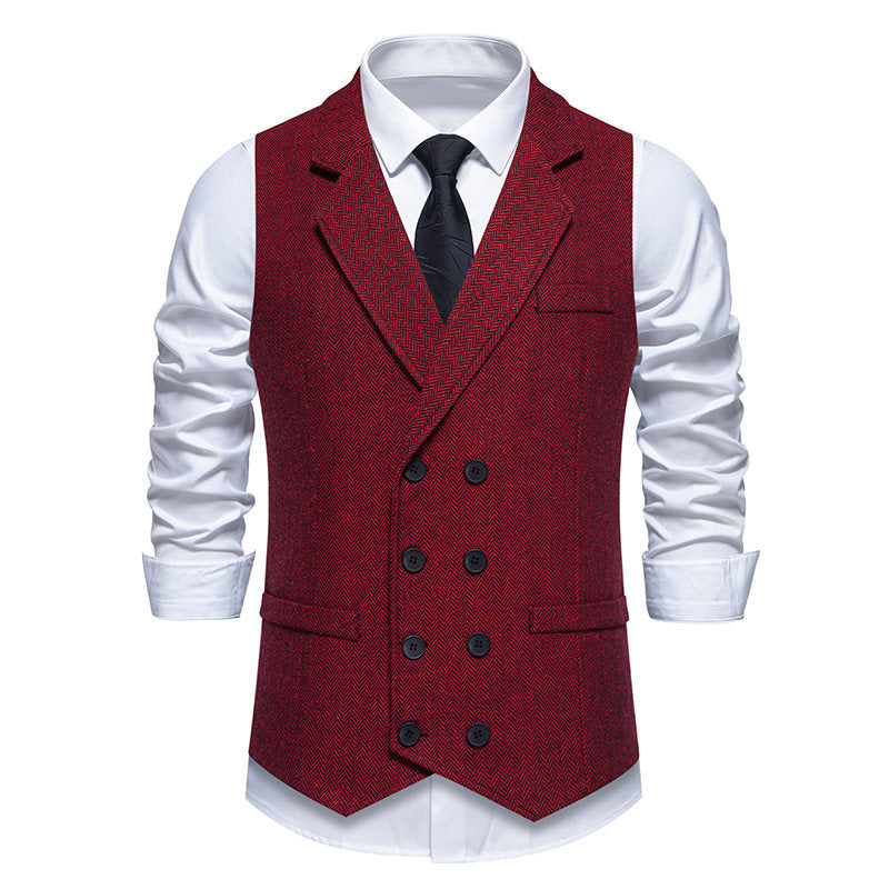 Herren Tweed Weste Elegantes Design