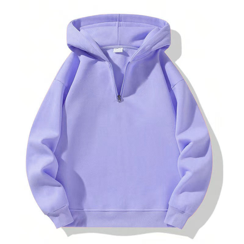 Herren Sportpullover Kapuze Halbzipper