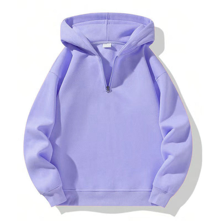 Herren Sportpullover Kapuze Halbzipper
