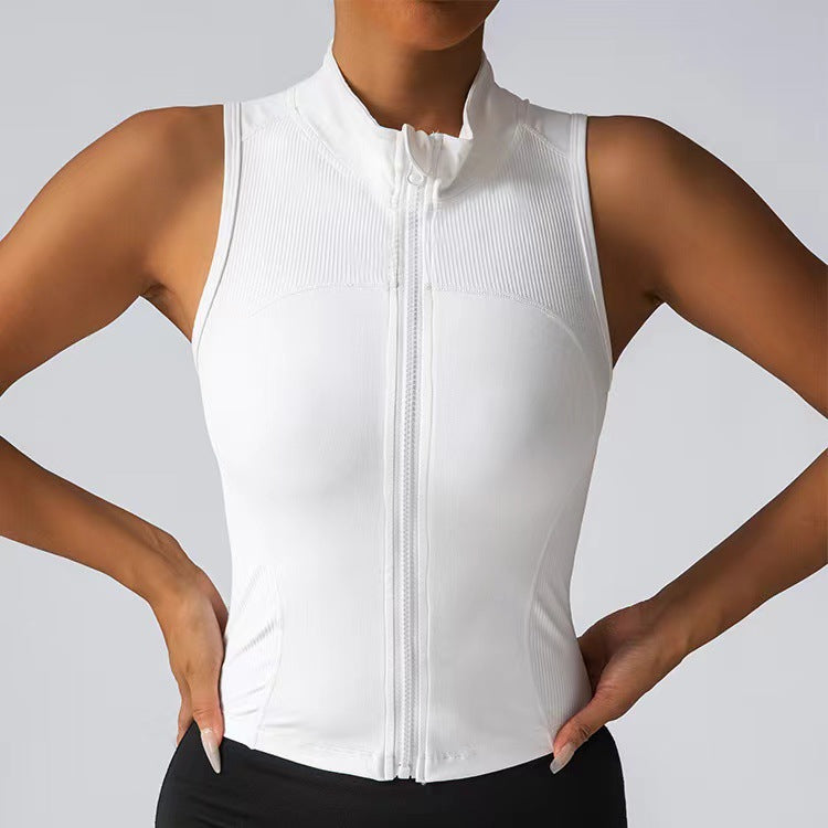 Damen Fitness-Top Elegant mit Reißverschluss