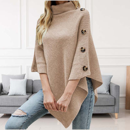 Stylischer Poncho Akryl Warm und Elegant