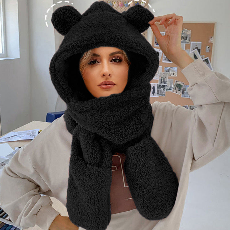 Damenmütze mit Schal Weich Warm