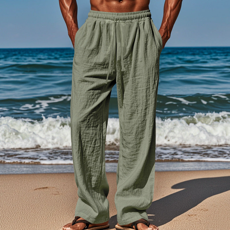 Herren Strandhose Bequem Elastisch Seitentaschen