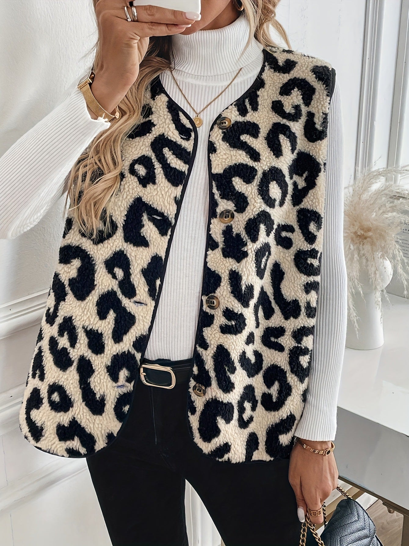 Damen Mode Weste Elegant Schlicht