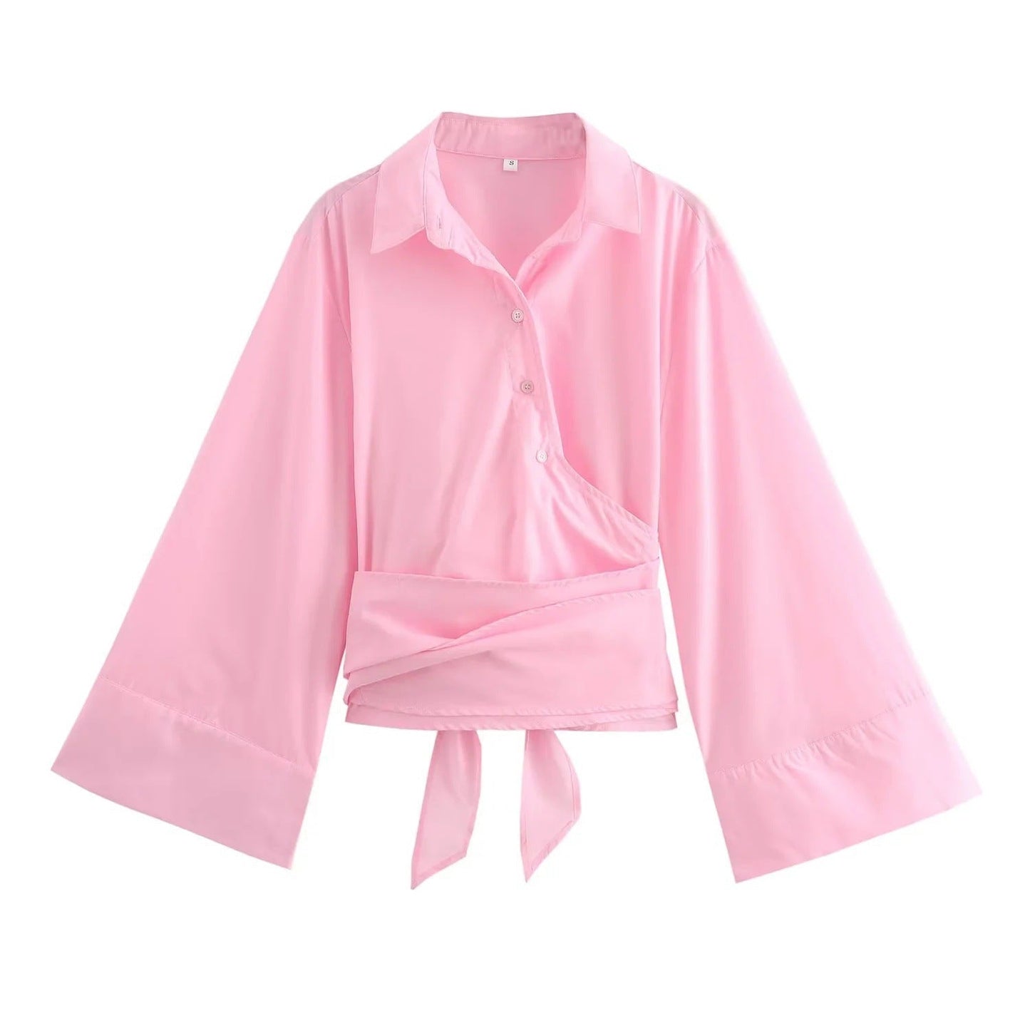 Elegante Damenbluse Weite Ärmel Taillierte Form