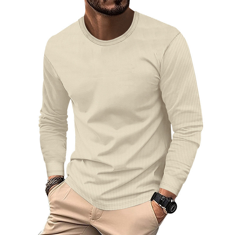 Herren Langarmshirt Modern Strukturiert