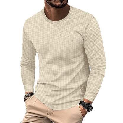 Herren Langarmshirt Modern Strukturiert