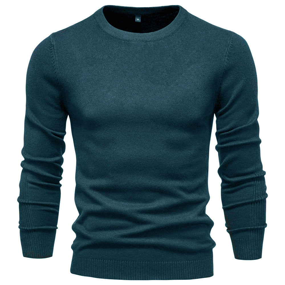 Herren Pullover Rundhals Baumwolle Elegantes Design
