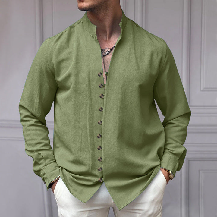 Herren Langarmhemd Modern Knöpfe Elegantes Design