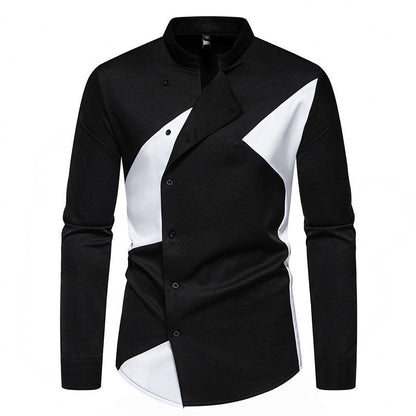 Herren Hemd Modern Asymmetrisches Design