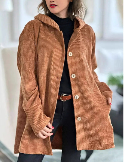 Damen Strickjacke Kapuze Gemütlich Oversized