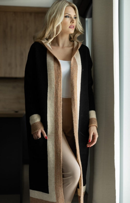 Große Strickjacke Oversized Wool Langarm - IdealeKleiden
