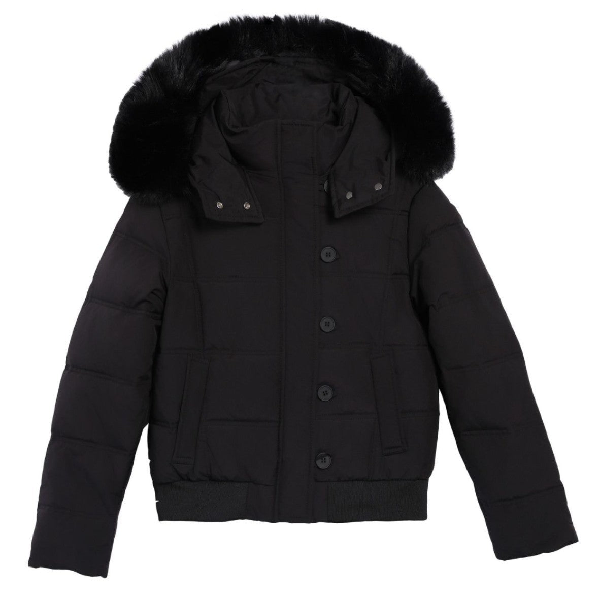 Damen Winterjacke Elegant Mit Abnehmbarem Fellkragen