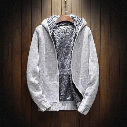 Herren Kapuzenjacke Weich Fleece Warm Isoliert