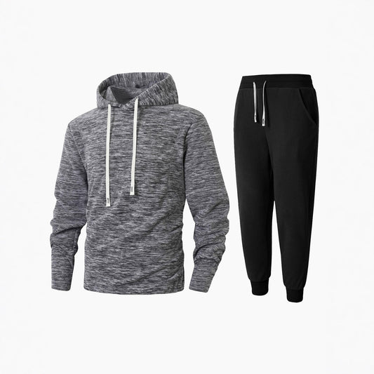 Herren Sportset Fleece Kapuzenpullover und Joggers - IdealeKleiden