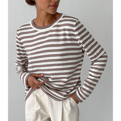 Stilvoller Streifenpullover Damen