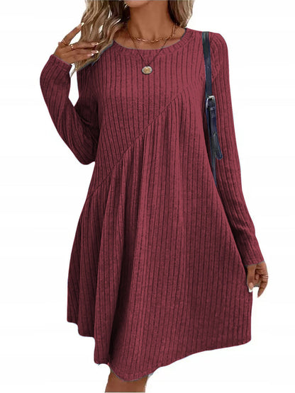 Damen Kleid Lässig Asymmetrisch Trendy