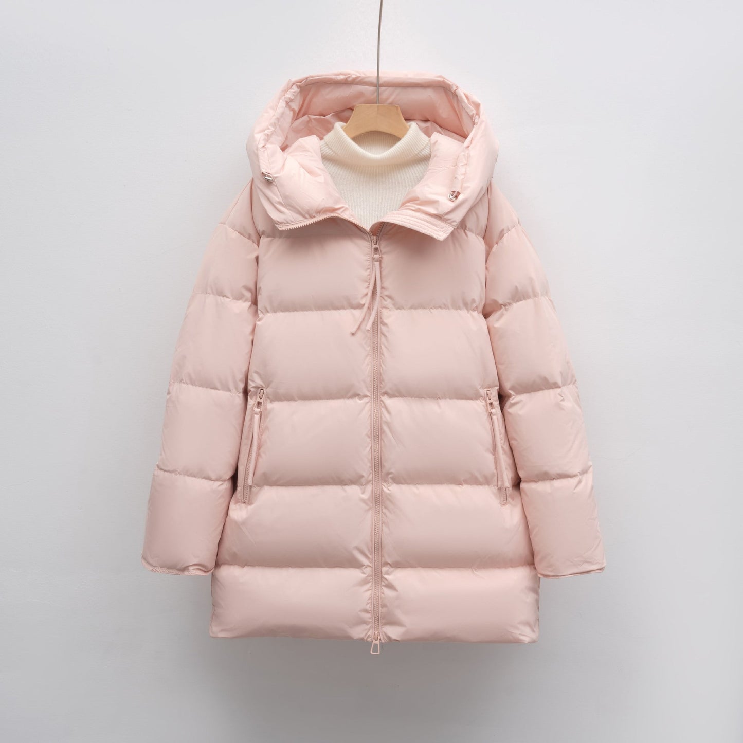 Damen Winterjacke Oversized Kapuze Modern Stil