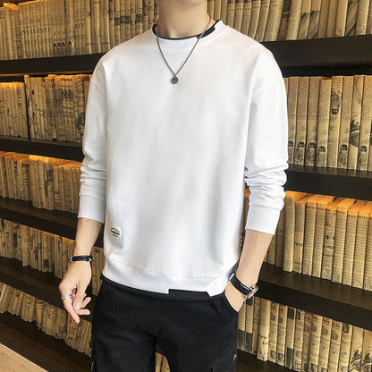 Herren Sweatshirt Lässig Kontrast Saum Trendy