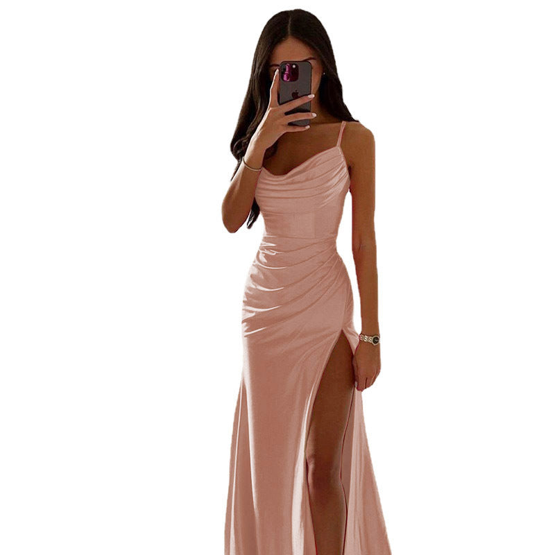 Damen Maxikleid Elegant Hochwertig Lang