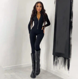 Damen Sportlicher Jumpsuit Elegant Schnitt