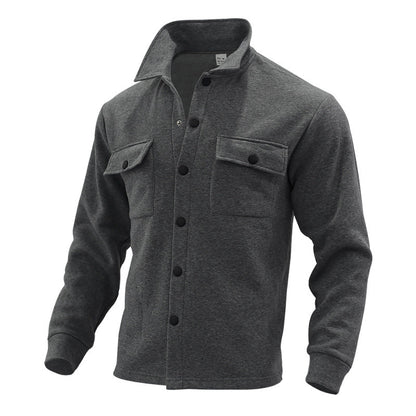 Herren Fleece Jacke Stehkragen Modisch