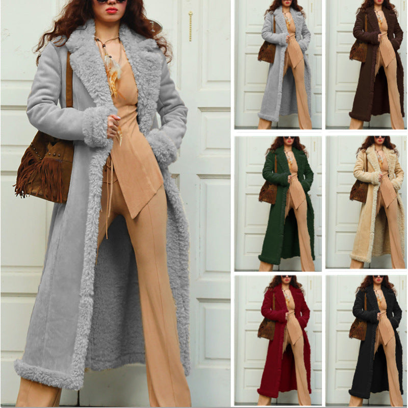 Damen Kunstfell-Mantel Luxus Winterkleidung
