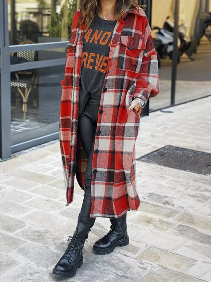 Flanell Karottenmantel Damen Warm