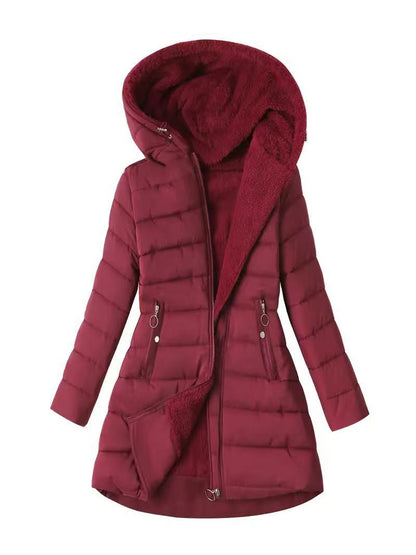 Wintersteppjacke Mit Weichem Fleece-Innenfutter