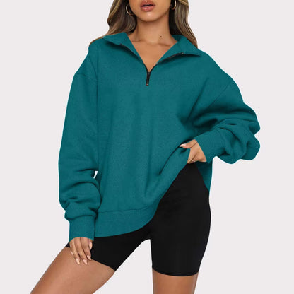 Damen Pullover Oversized Lässig Kurzärmlig Modern